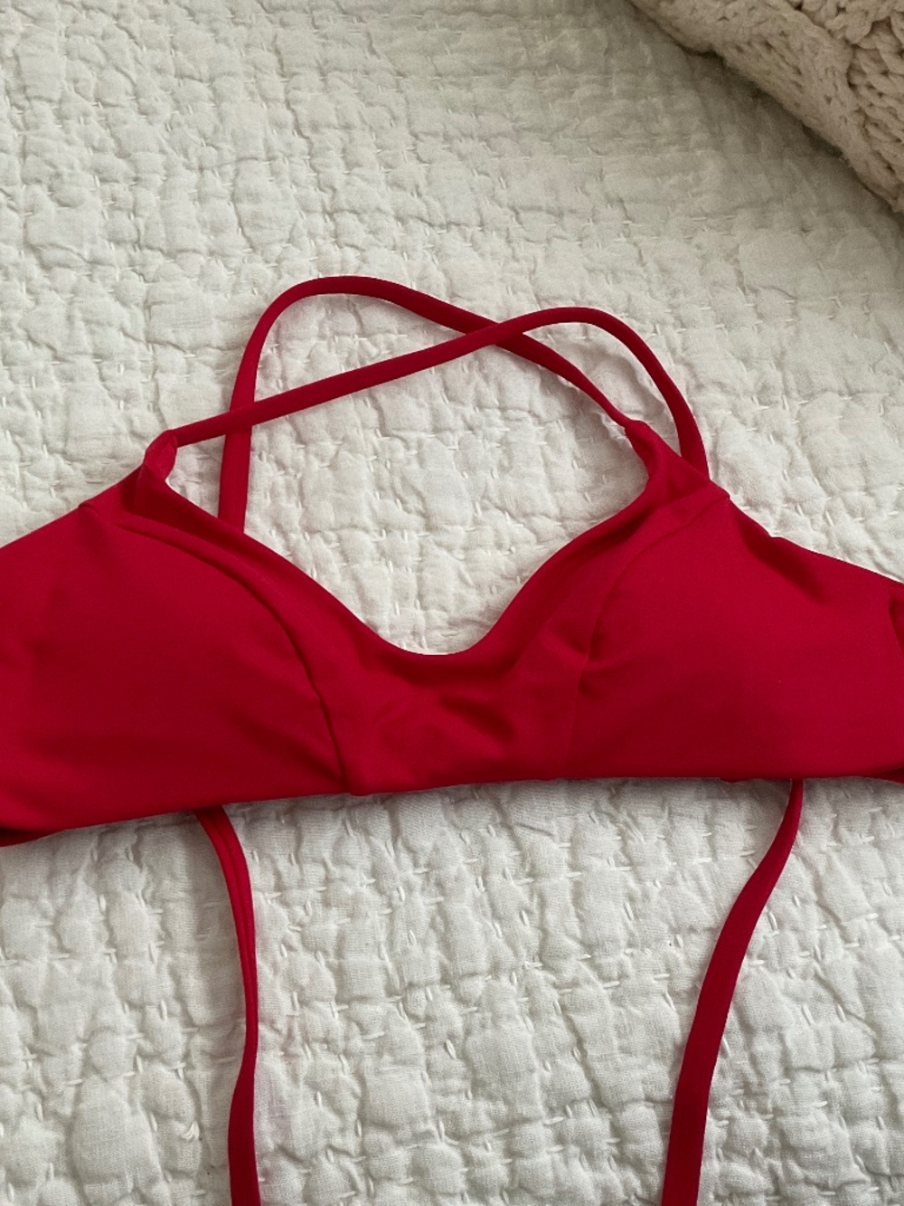 Athleta Red Bikini Top XS